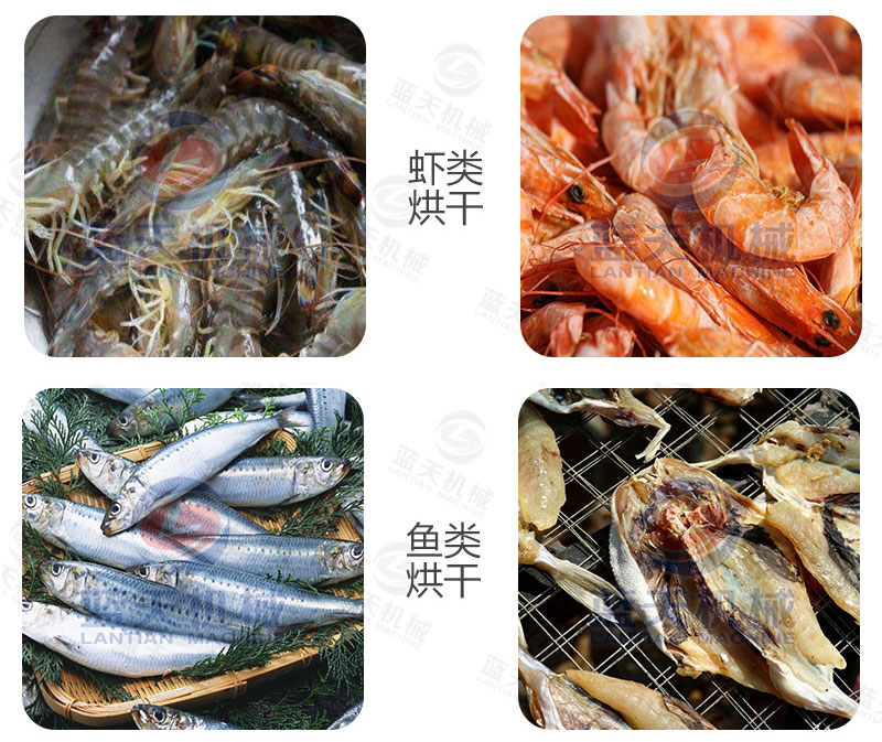 海鮮烘干機(jī)烘干前后對比