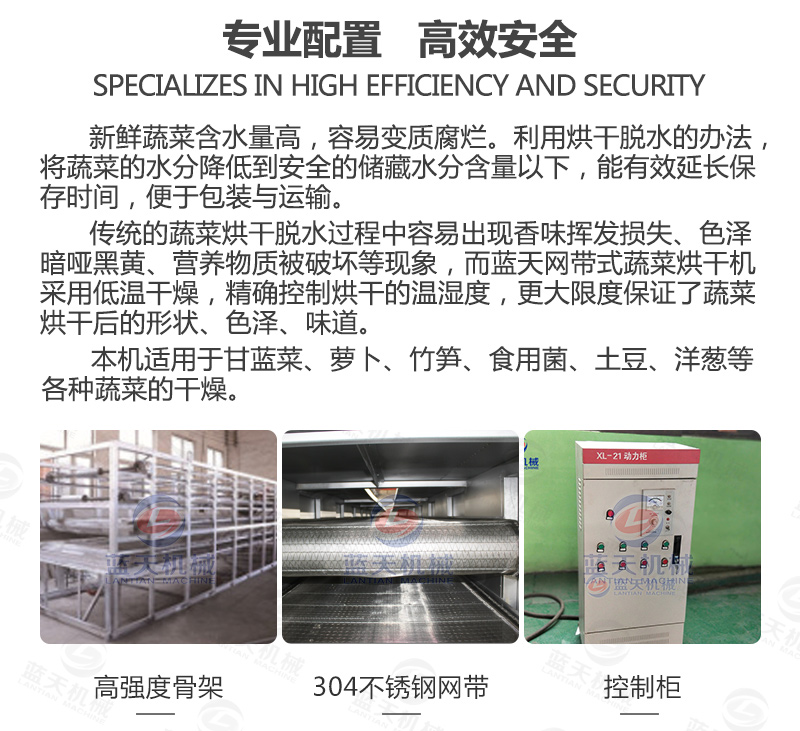 蔬菜網(wǎng)帶烘干機(jī)專(zhuān)業(yè)配置